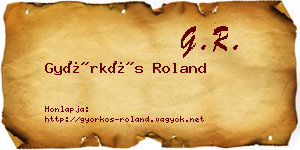 Györkös Roland névjegykártya
