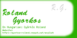 roland gyorkos business card